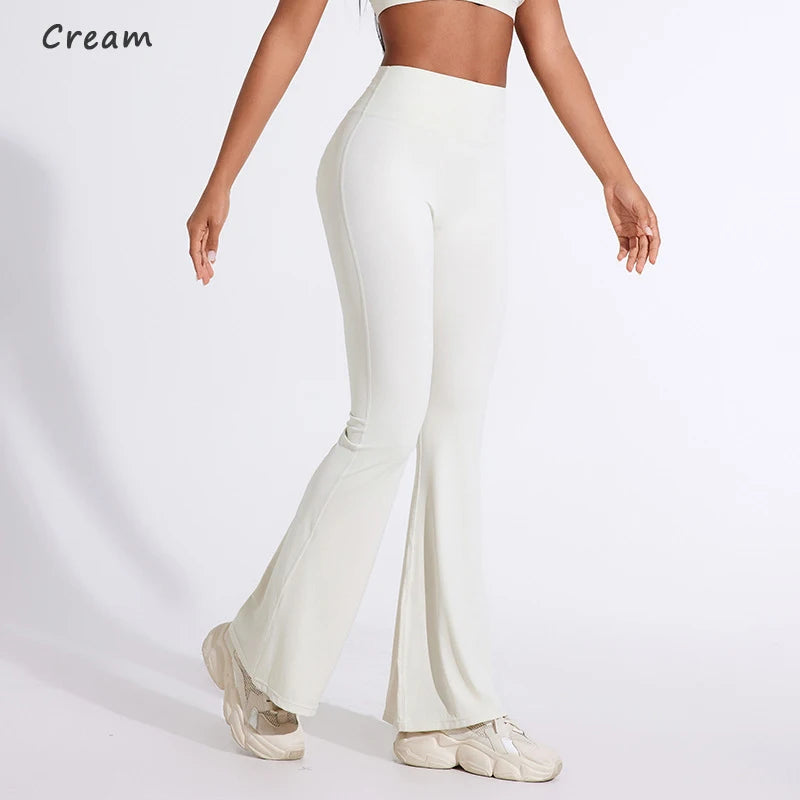 Women's Scrunch V Back Flared Leggings For Workout Outfits