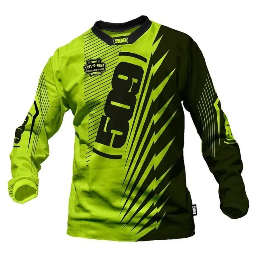 Men's Long Sleeve Pullover Cycling Jersey for Road and Mountain Biking