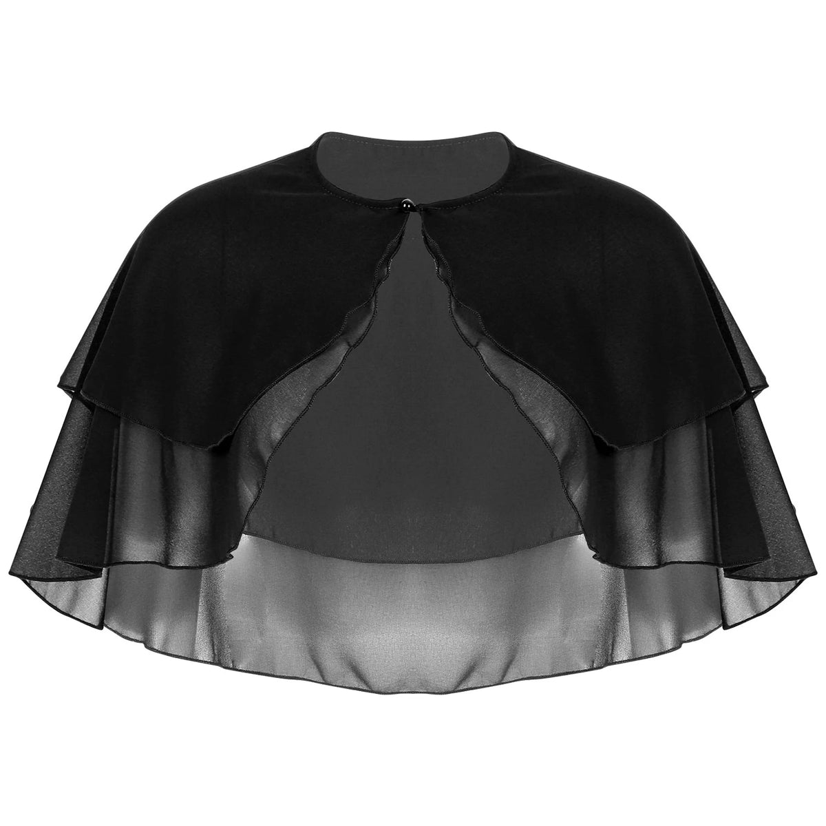 Layered Chiffon Capelet for Layering over Dresses and Tops