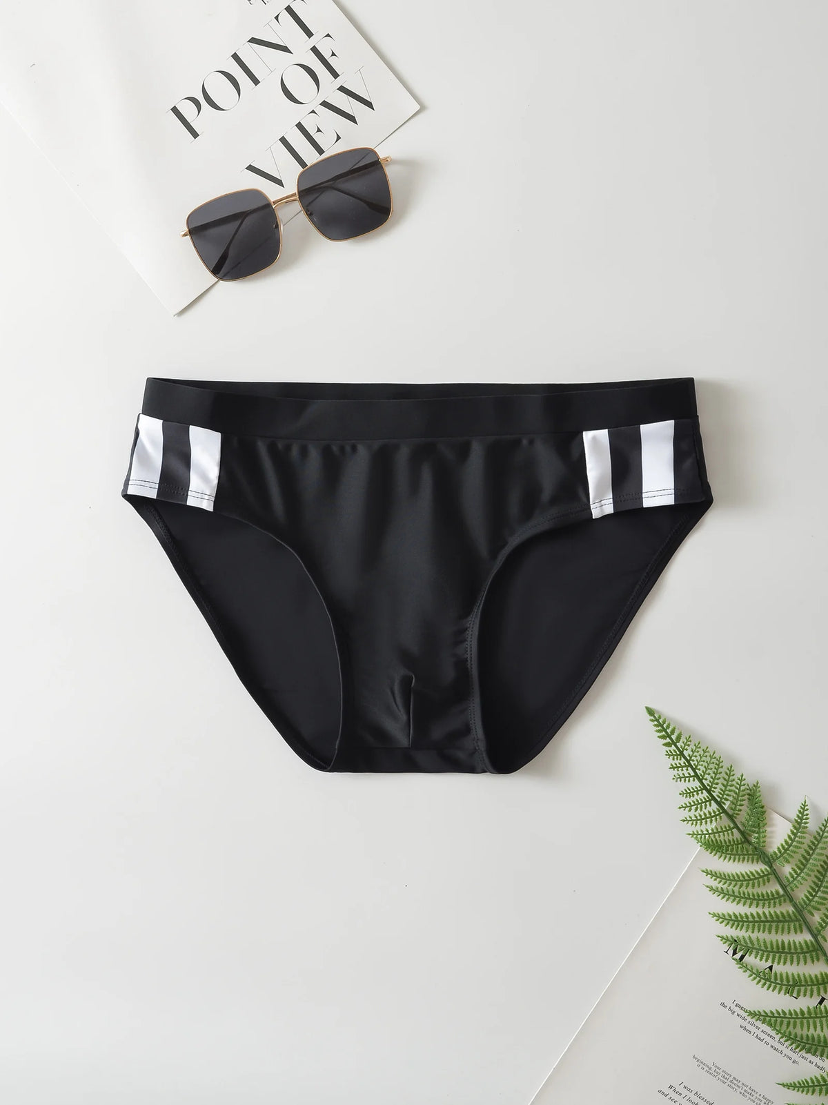 Men's Swimsuit Bottoms in Triangular Swim Brief Cut for Beach and Pool Wear