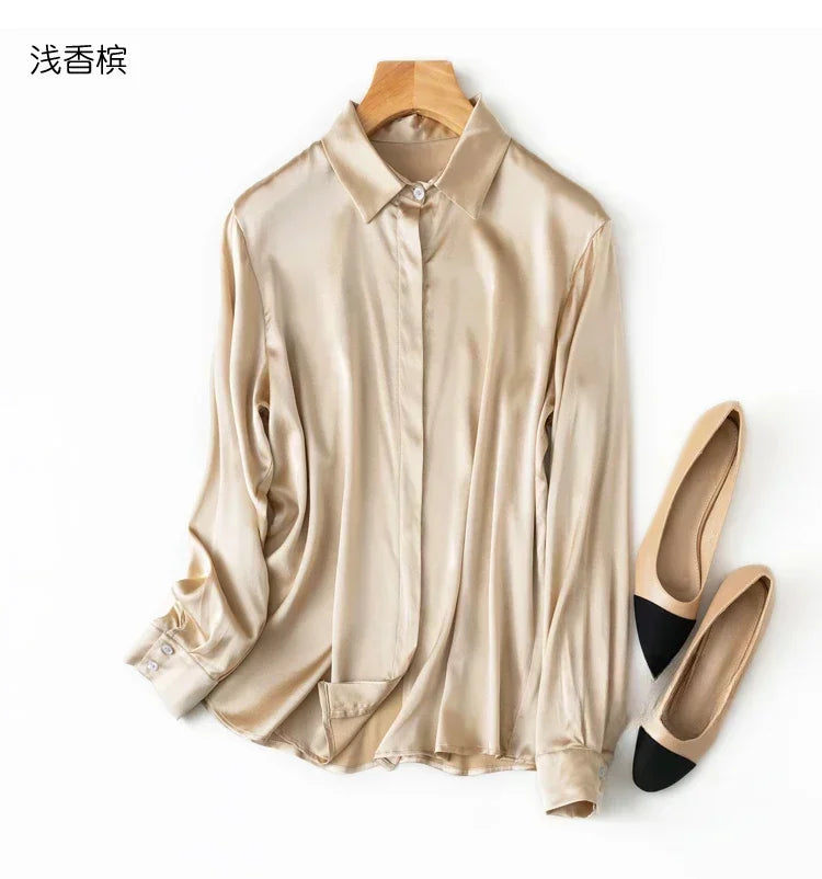 Women's Collared Long Sleeve Shirt