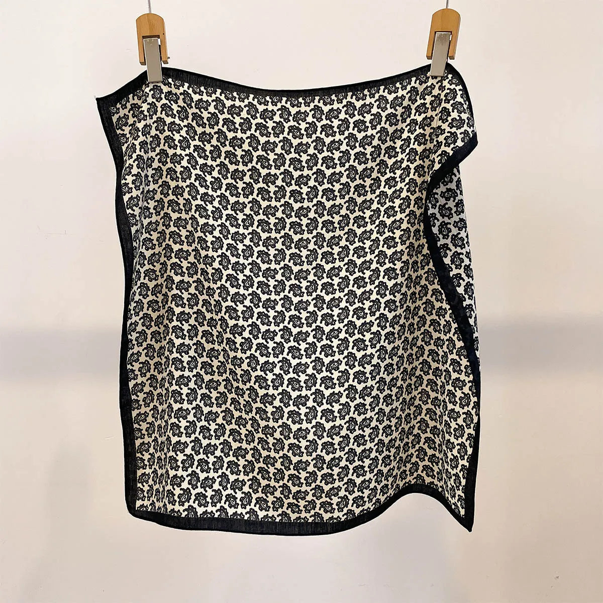 Printed Square Scarf with Polka Dot Pattern Options