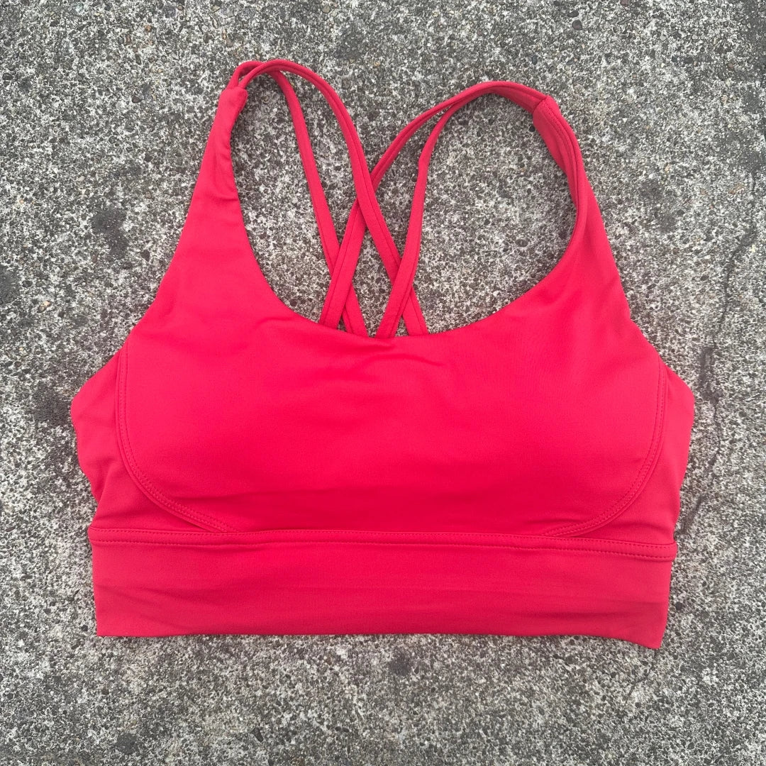Women's Thin Strap Cross Back Sports Bra