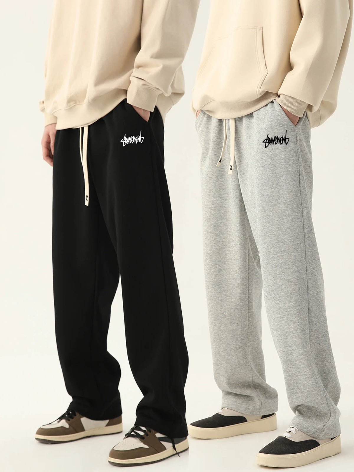 Men's Elastic Waist Loose Fit Casual Pants For Everyday Wear