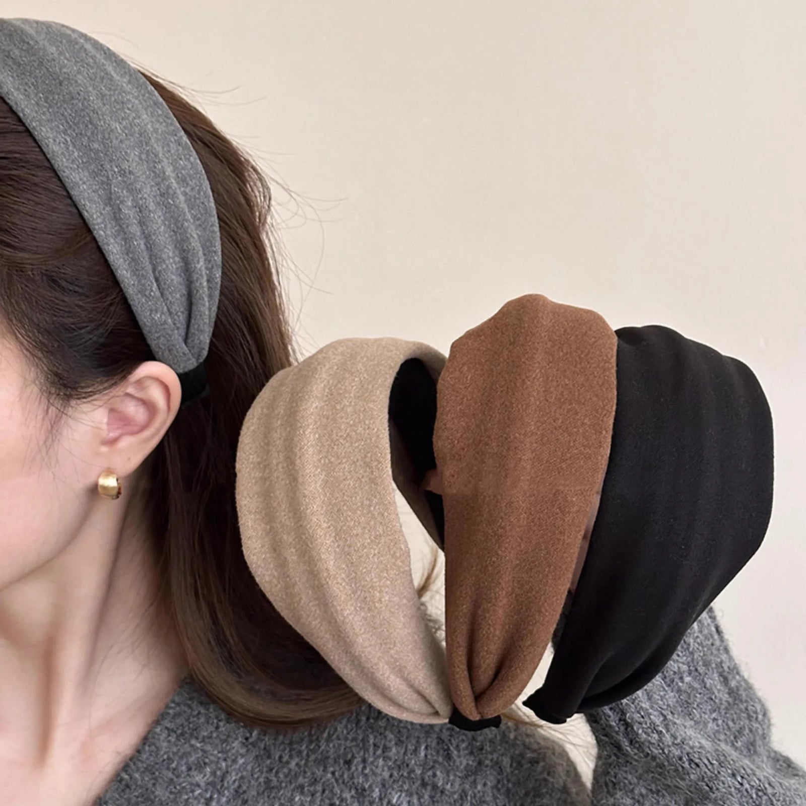 Wide Fabric Covered Padded Headband for Everyday Hair Styling