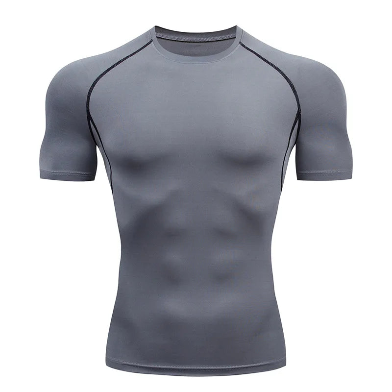 Fitted Sports Compression Shirt with Original Sleeve Style Options