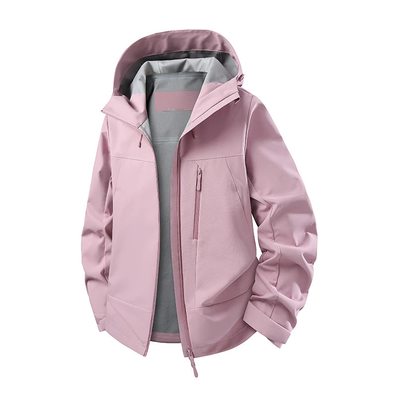 Unisex Waterproof Windproof Hiking Jacket for Outdoor Trekking