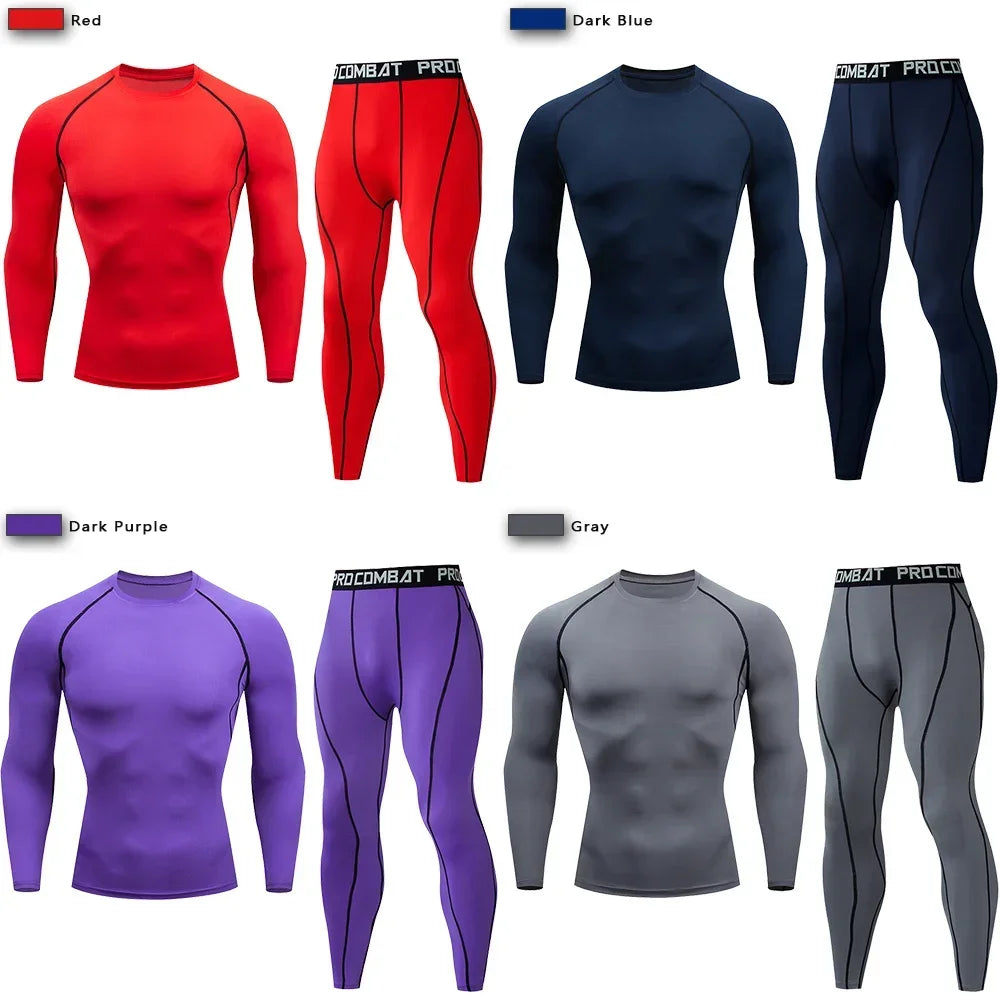 Men's Fitted Training Top and Leggings Set