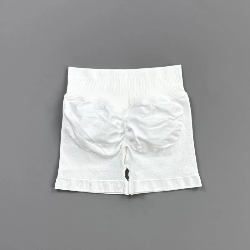 Women's High Waist Nylon Blend Scrunch Shorts for Gym Training