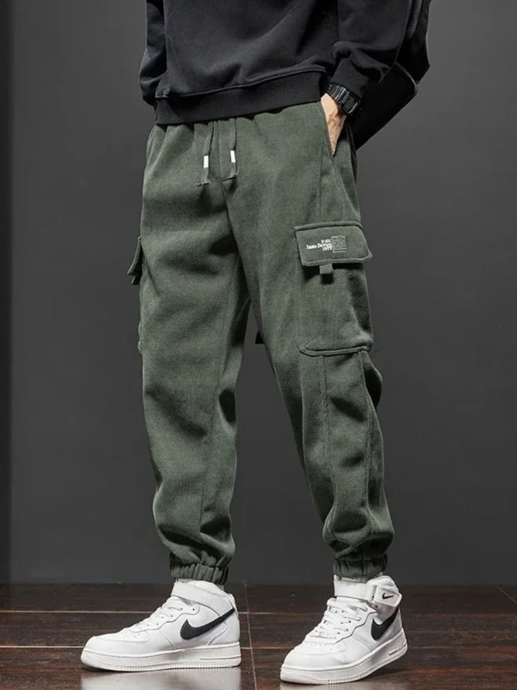 Men's Multi Pocket Elastic Waist Casual Cargo Pants