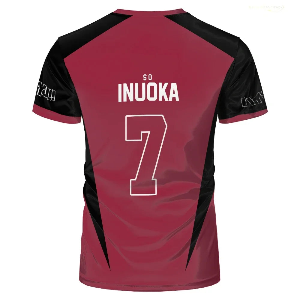 Nekoma Number Volleyball Short Sleeve T-shirt For Sports Outfits