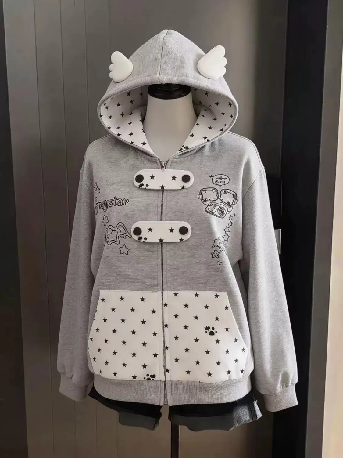 Striped Long Sleeve Full Zip Casual Hoodie for Layering
