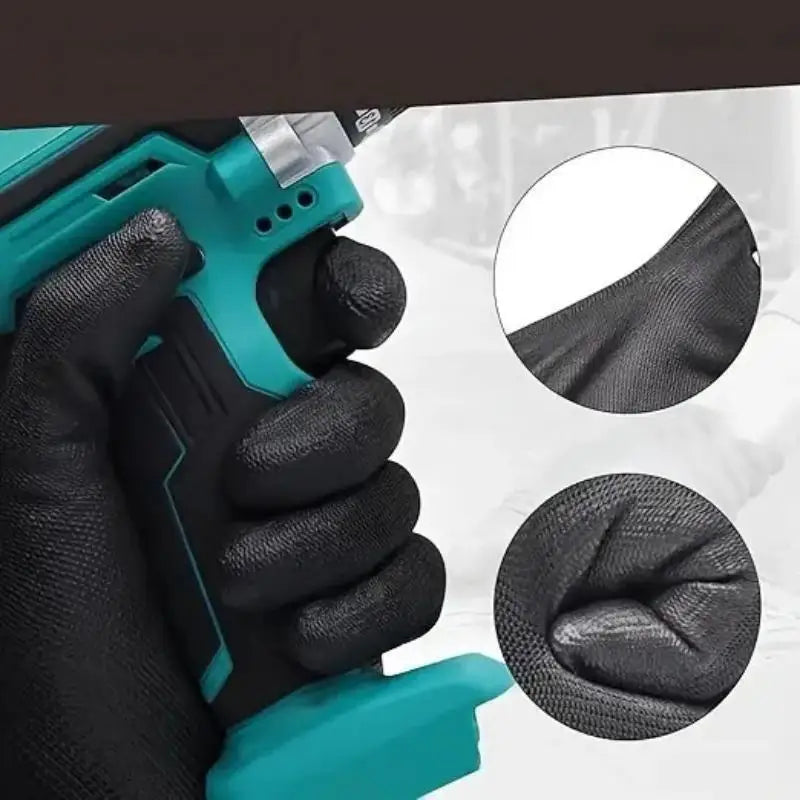 Full Finger Work Gloves with Contrasting Palm Coating