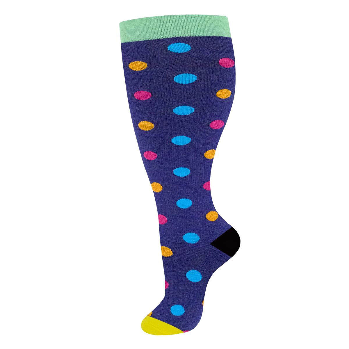 Plus Size Knee High Compression Socks with Pattern Options