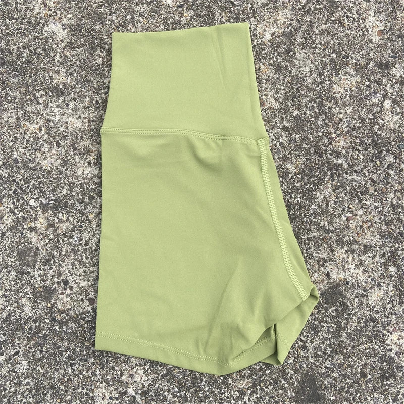 Women's High Waist Nylon Blend Biker Shorts with Colour Options