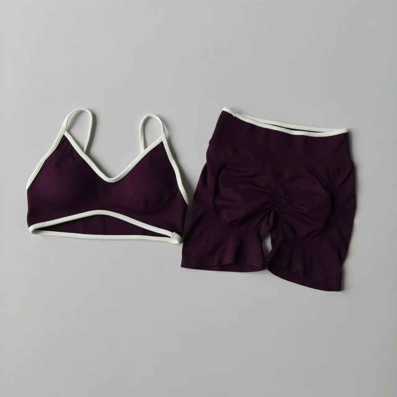 Women's Racerback Bra And Shorts Yoga Set For Workout Outfits