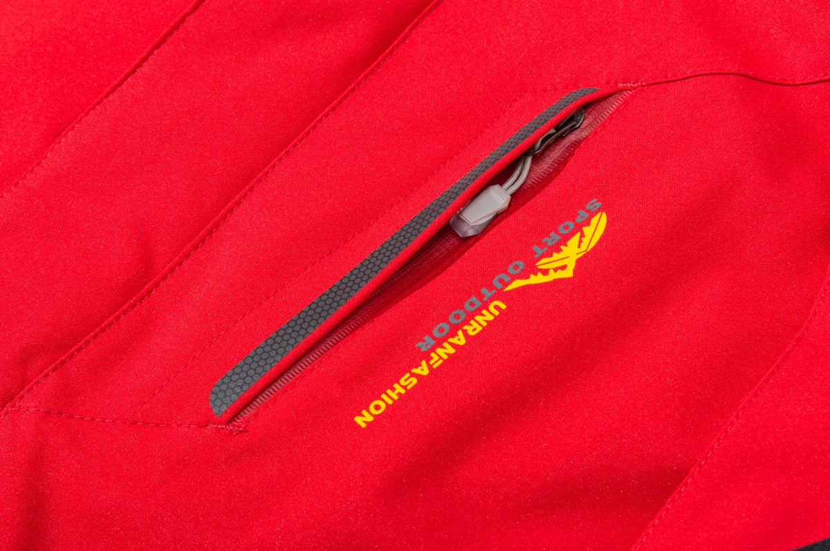 Men's Colour Block Hooded Zip Front Jacket