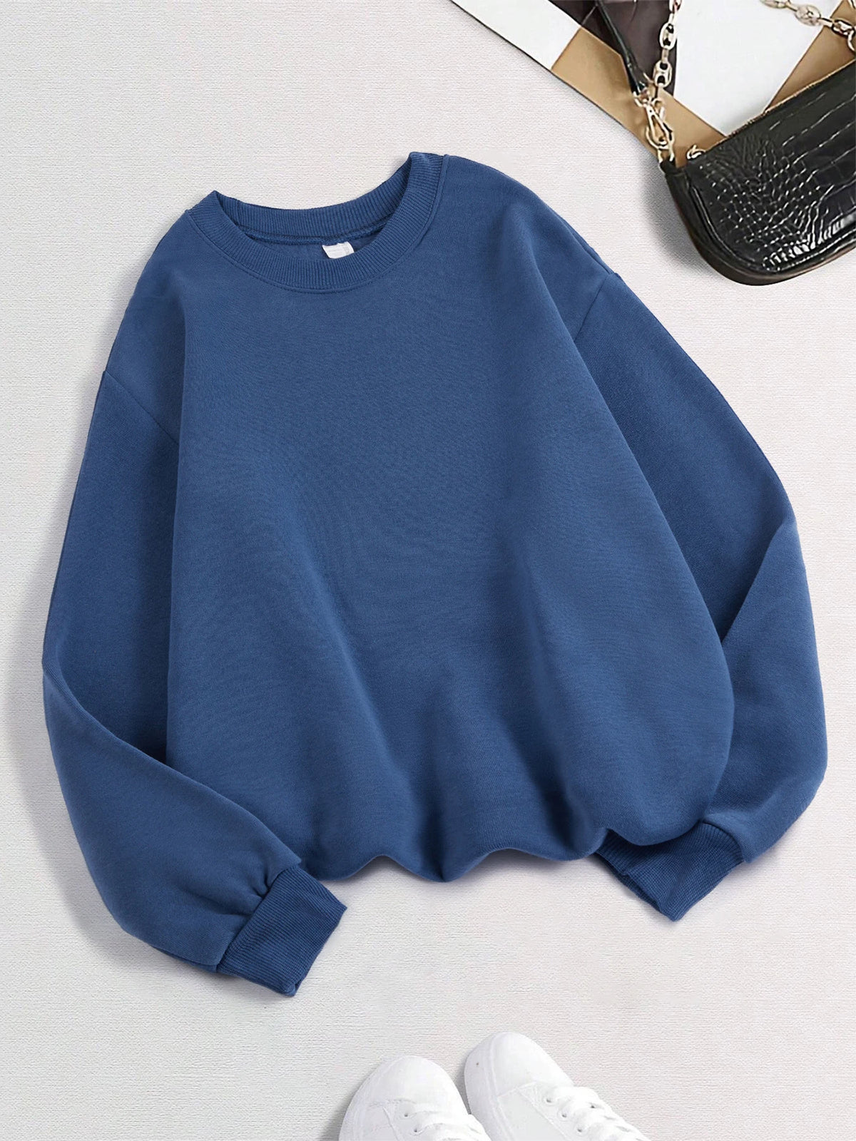 Long Sleeve Casual Pullover Sweatshirt with Original Style Options