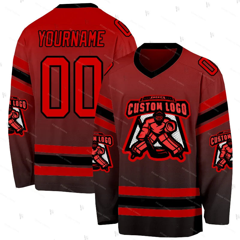 Gradient Number Design Long Sleeve Jersey For Sports Outfits