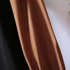 Trendy Lotus Leaf Collar Contrast Color Single Breasted Lantern Sleeve Dress Woman