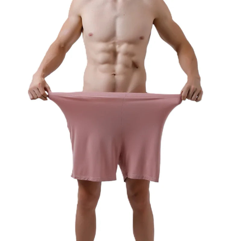 Men's Solid Elastic Waist Modal Lounge Shorts for Home Wear