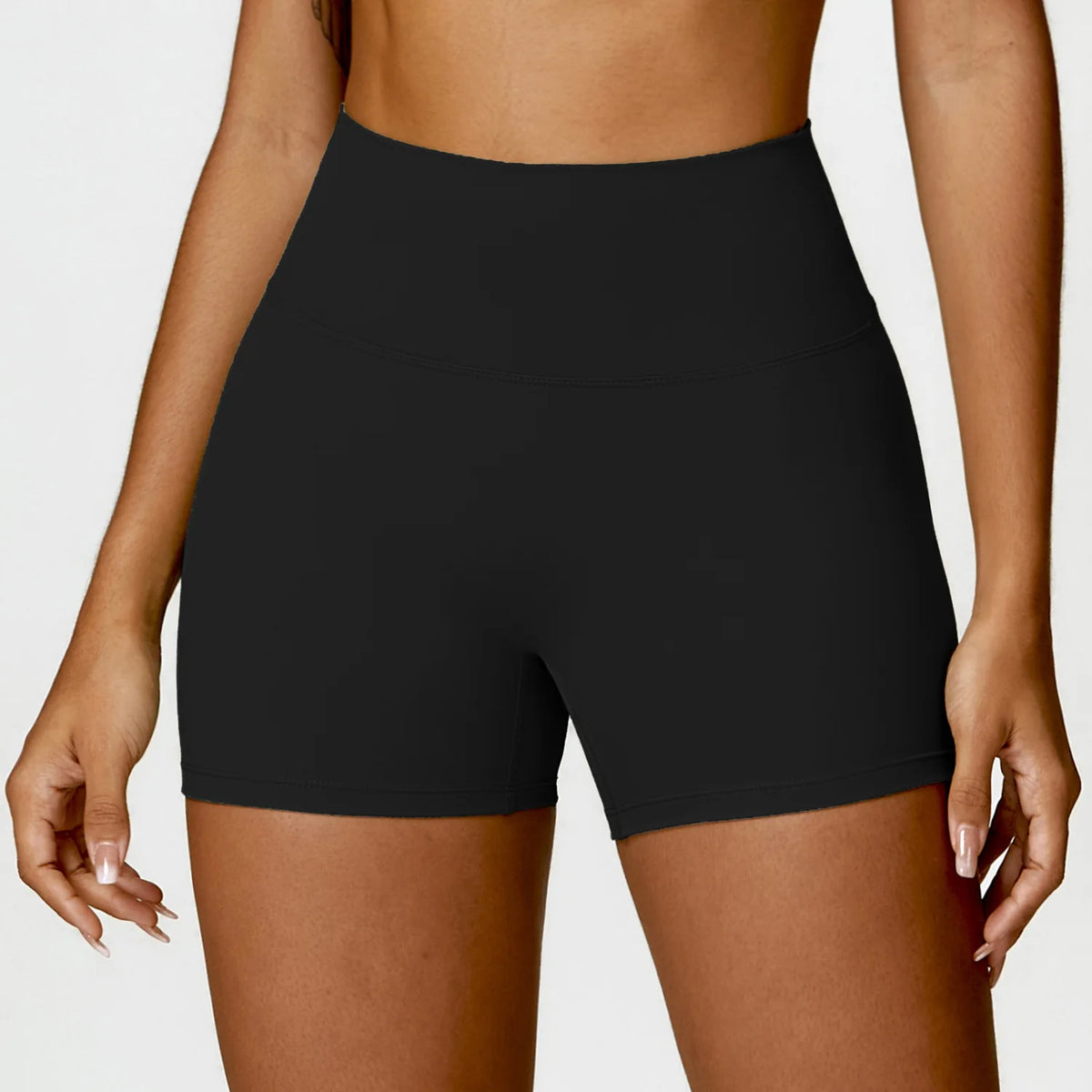 Women's Ruched Back High Waist Nylon Blend Shorts for Yoga