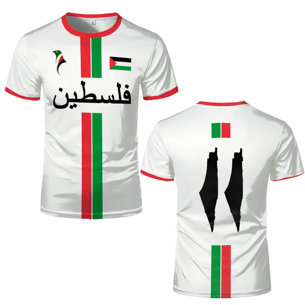Palestine Football Graphic Short Sleeve T-shirt For Sports Outfits