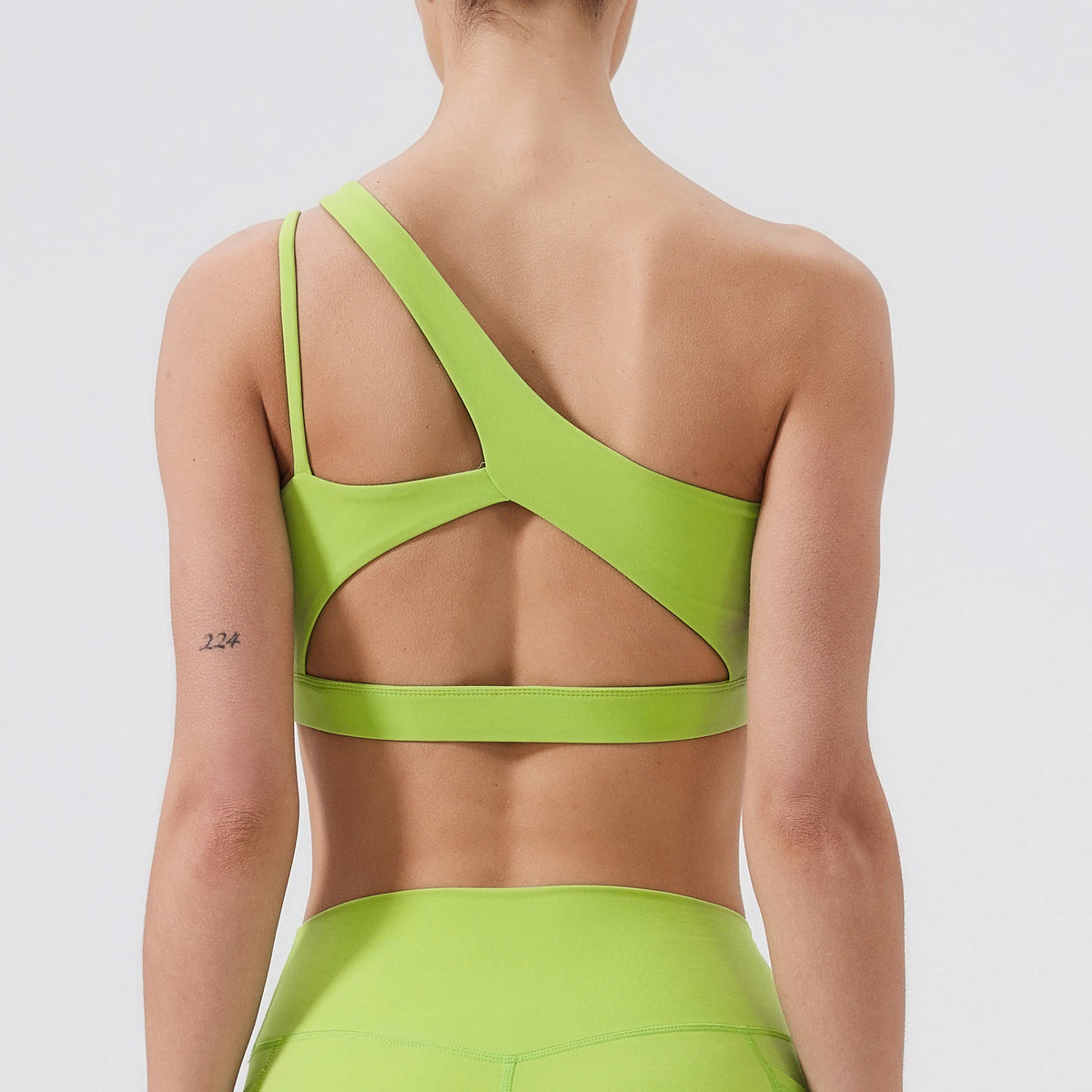 Women's One Shoulder Cutout Strap Sports Bra