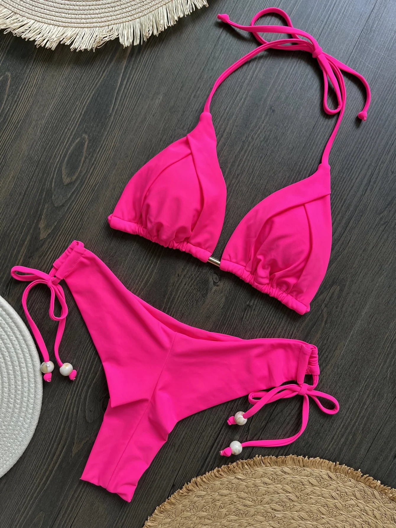 Solid Triangle Bikini