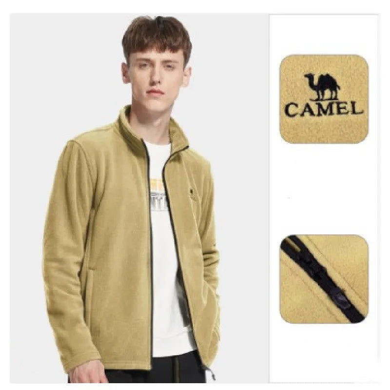 Long Sleeve Full Zip Fleece Outdoor Jacket with Pockets