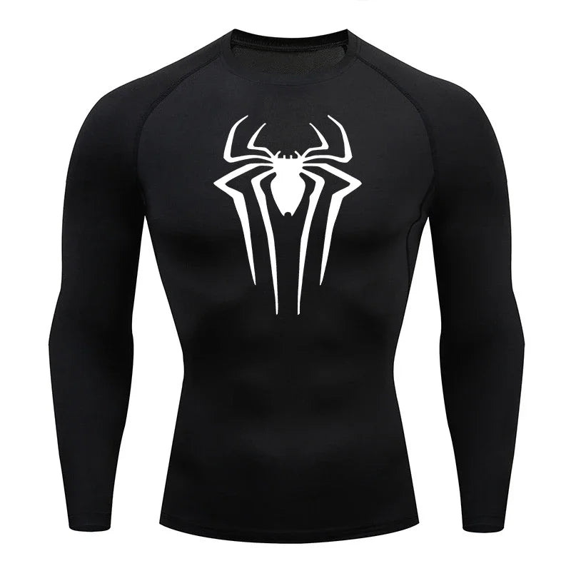Fitted Crew Neck Long Sleeve Compression T Shirt