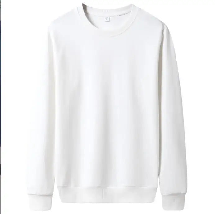 Men's Polyester Solid Long-Sleeve Crewneck Pullover Sweatshirt for Casual Daily Wear Outfits