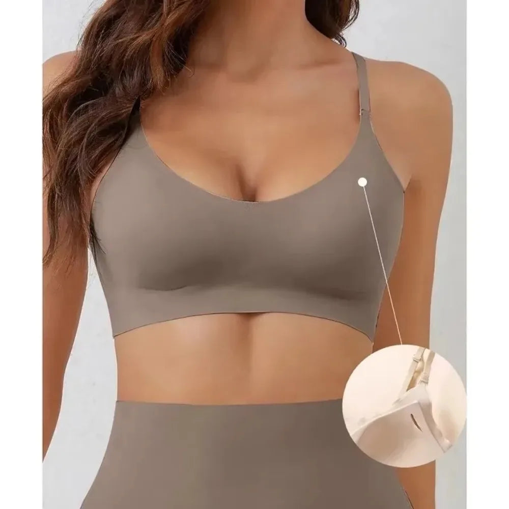 Women's Thin Strap V Neck Everyday Bra