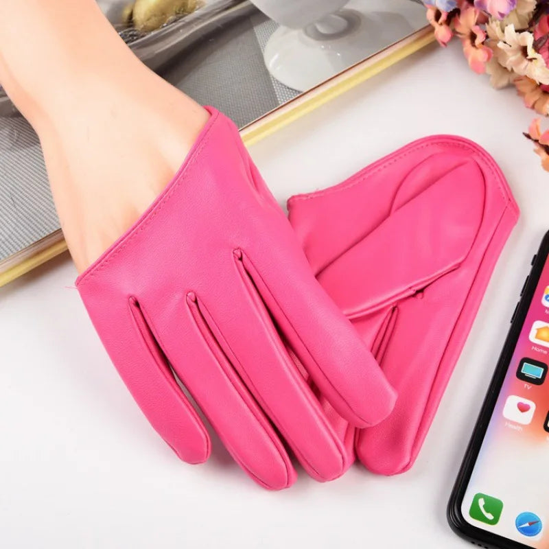 Colorful Half Palm Gloves with Open Finger Styling
