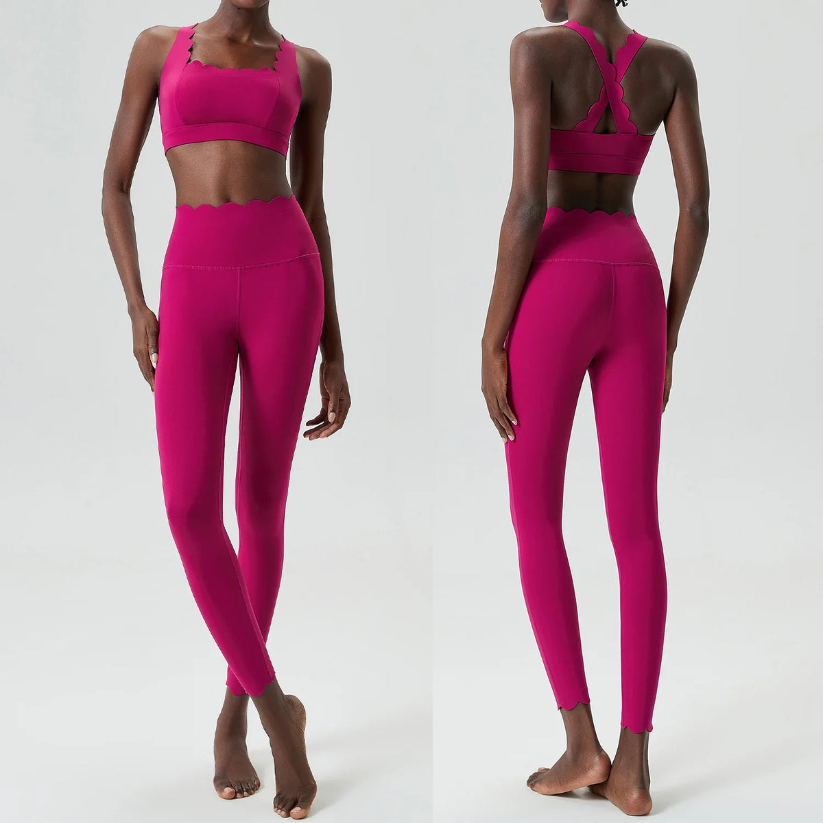 Sleeveless Sports Bra and High Waist Leggings Yoga Set