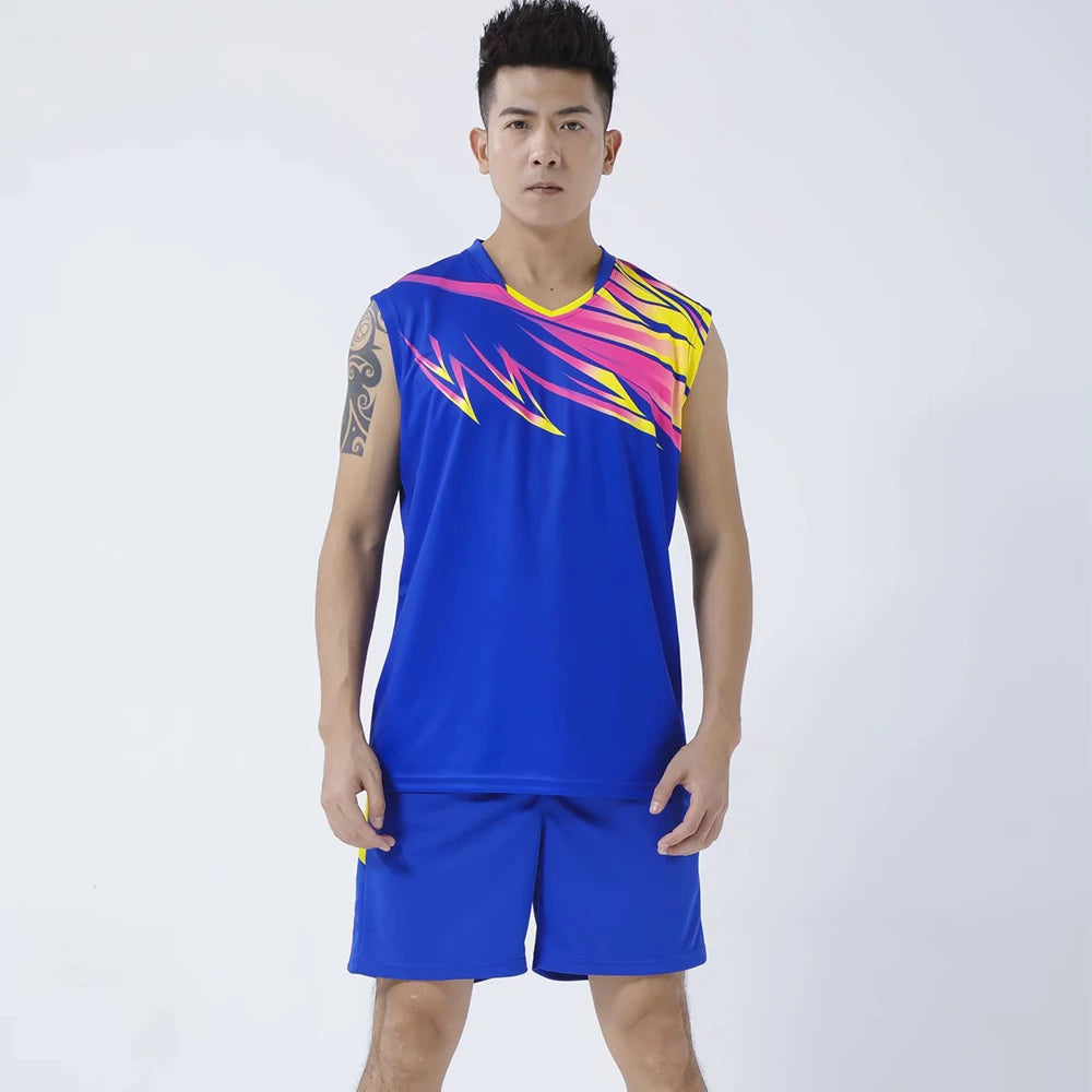 Volleyball Shirt And Shorts Two Piece Sports Clothing Set