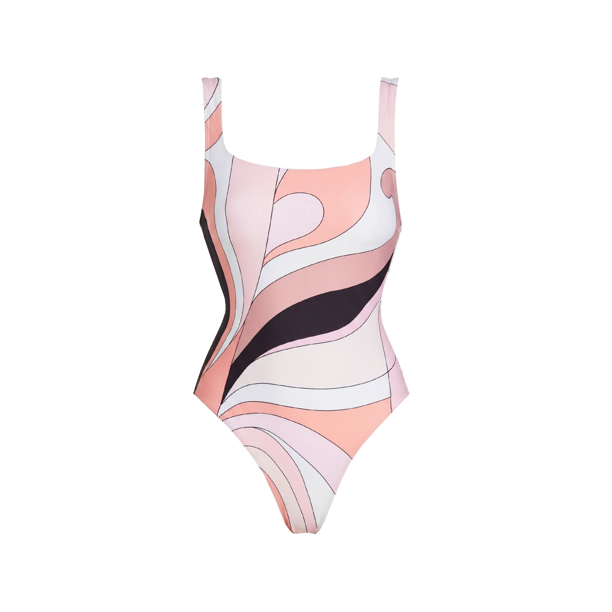 Printed One-Piece Swimsuit with Matching Skirt