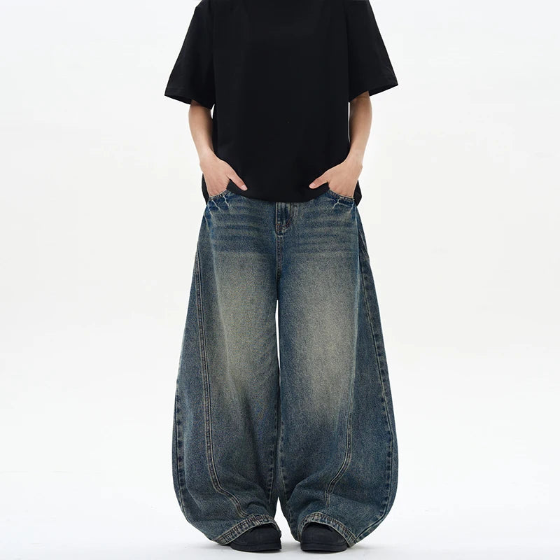 Men's Wide Leg Denim Jeans for Casual Everyday Wear
