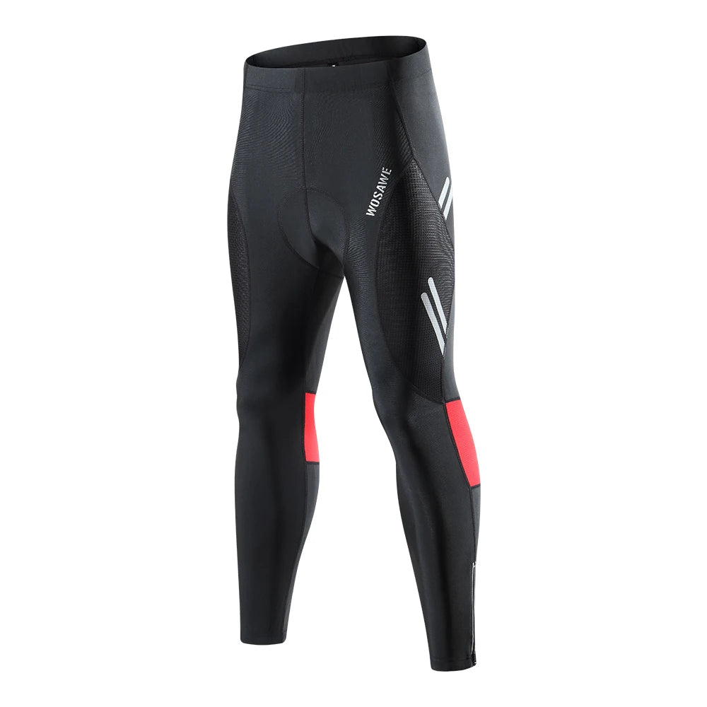 Men's Padded Cycling Leggings with Long Legs and Panelled Construction