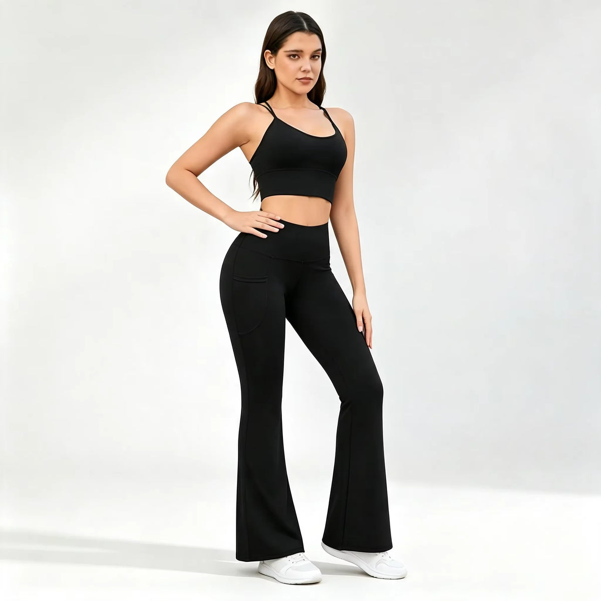 Women’s Flared Yoga Leggings with Pockets