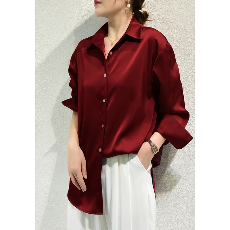 Women's Collared Long Sleeve Shirt