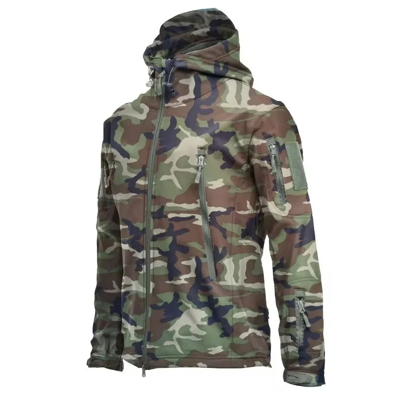 Men's Hooded Zip Front Pocket Jacket