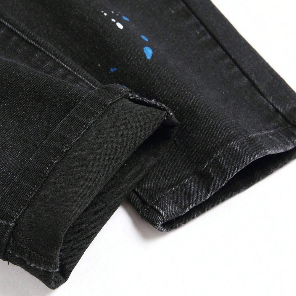 Men's Distressed Slim Fit Denim Jeans for Casual Everyday Wear
