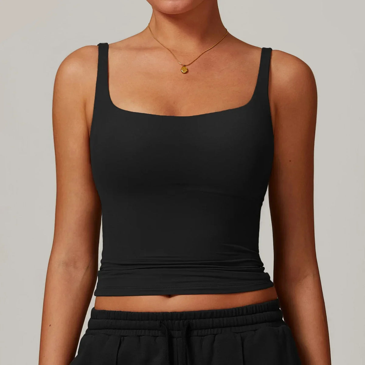 Women's Square Neck Fitted Tank Top