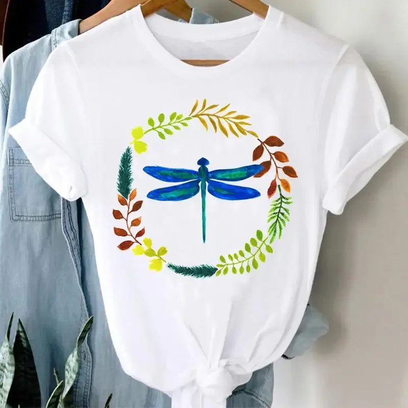 Women's Nature Graphic Modal Short-Sleeve Crewneck T-Shirt
