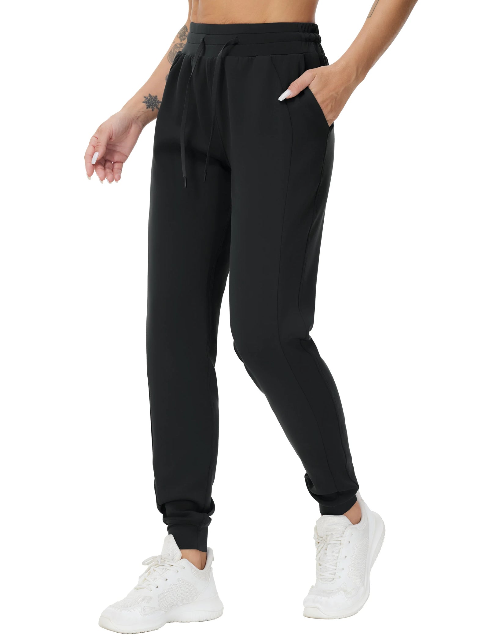 Women's Cuffed Drawstring Yoga Pants For Workout Outfits