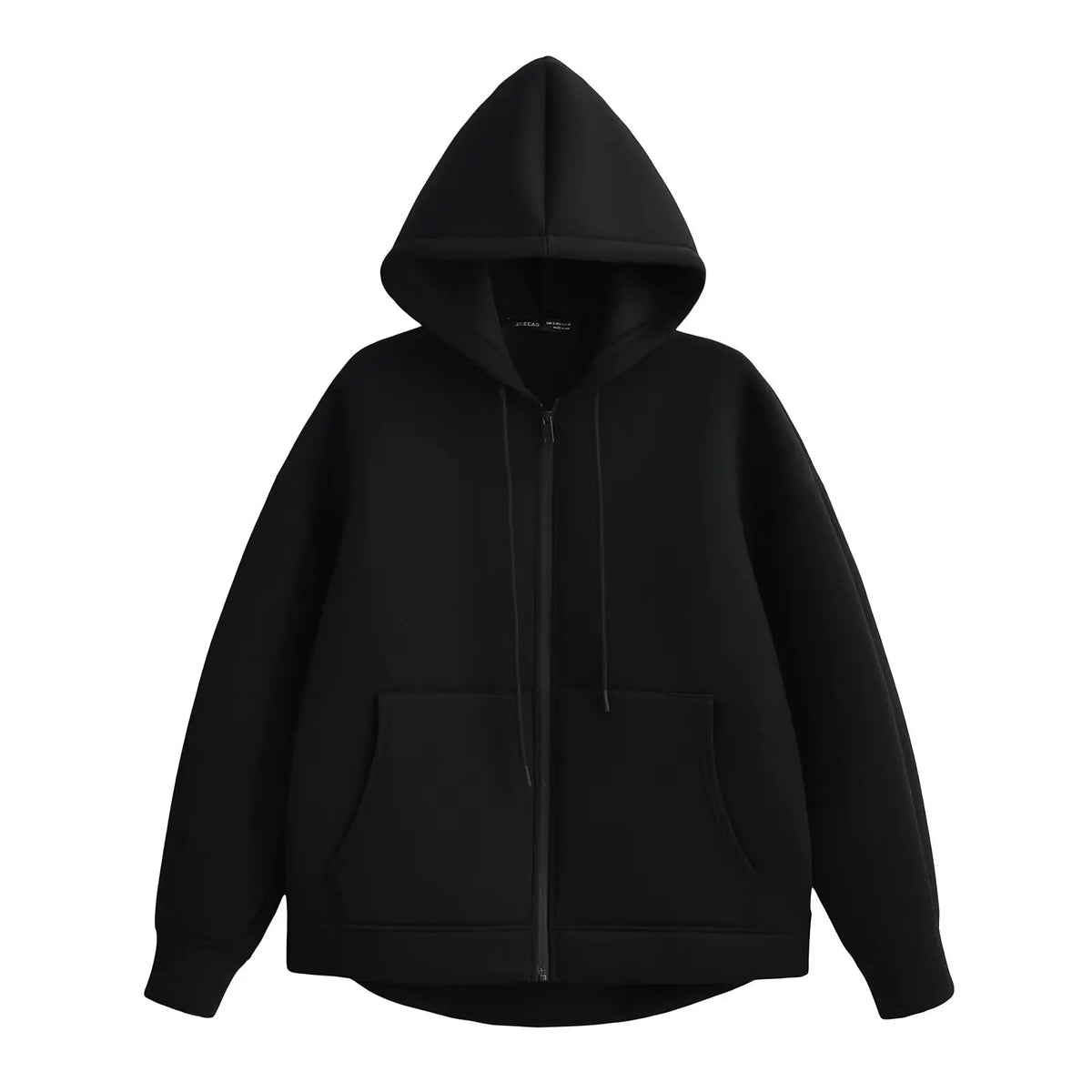 Long Sleeve Full Zip Casual Hooded Sweatshirt for Layering