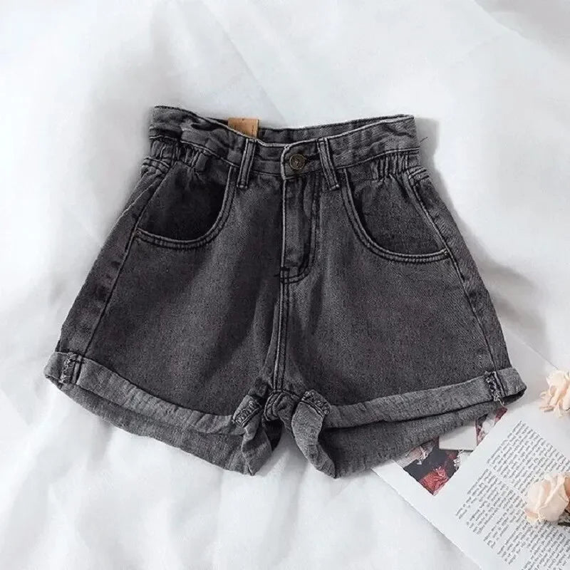 Women's Rolled Hem Denim Casual Denim Shorts For Everyday Outfits