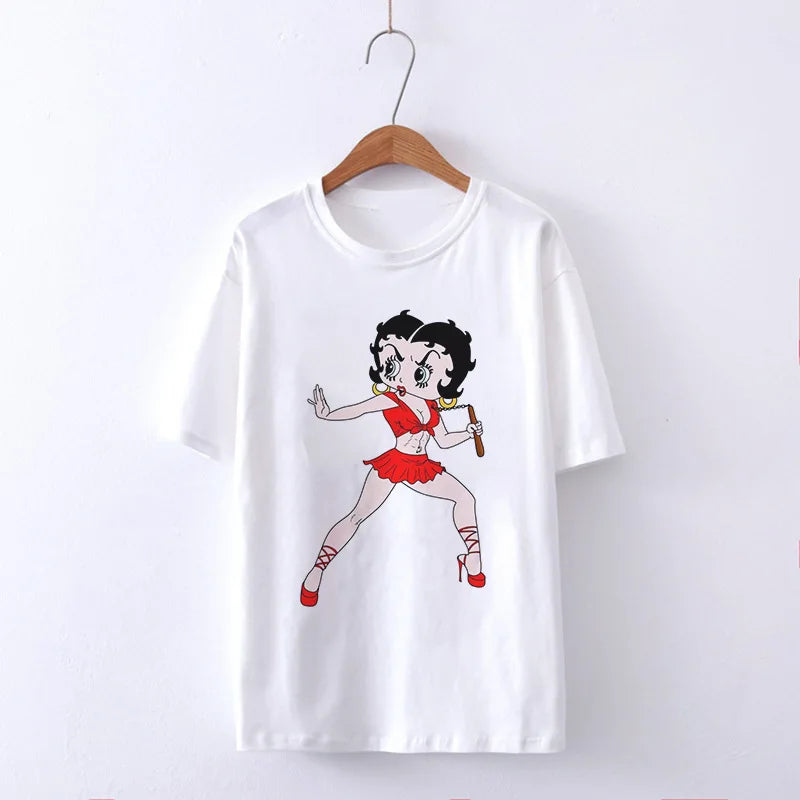 Betty Boop Graphic Crewneck Short-Sleeve T-Shirt