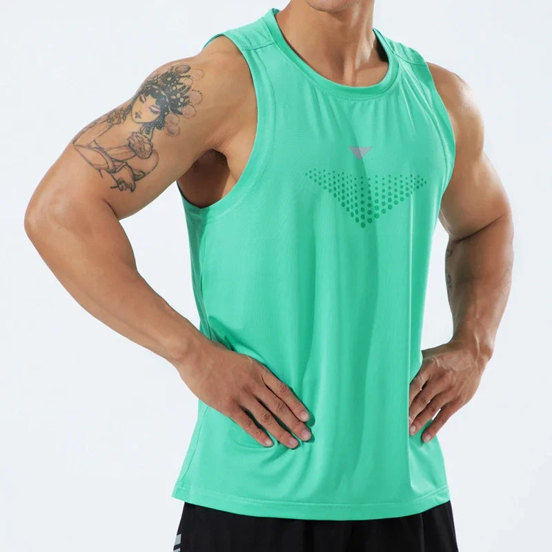 Sleeveless Crew Neck Racerback Running Training Tank Top